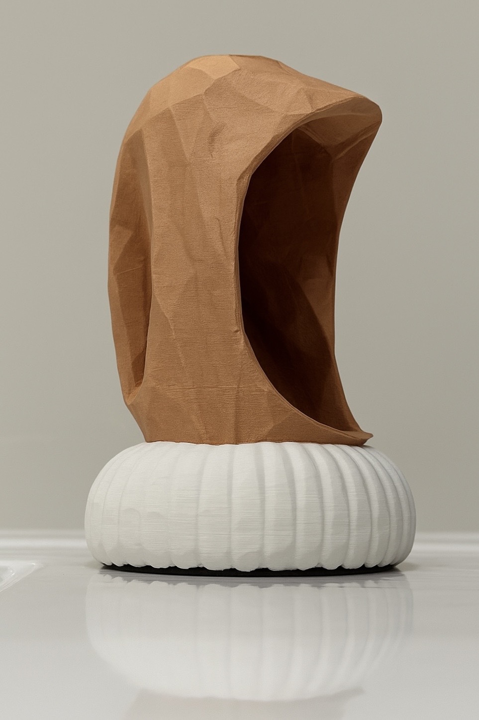 3D Printed Abstract Vase Black & White