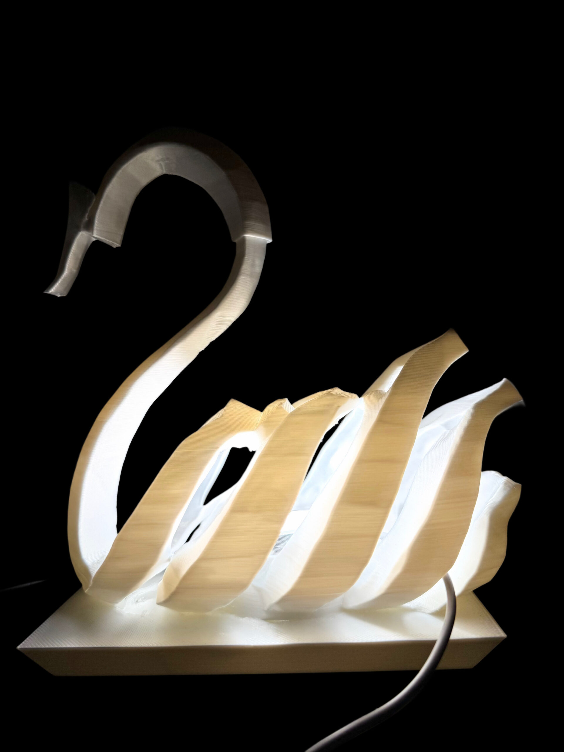 3D Printed Swan Lamp: Elegant LED Ambient Night Light - Image 4