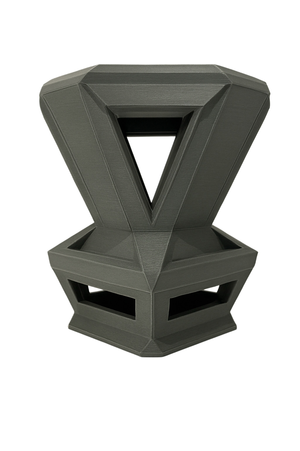 Architectural Black Vase – Bold 3D Printed Art Sculpture for Modern & Stylish Interiors - Image 6