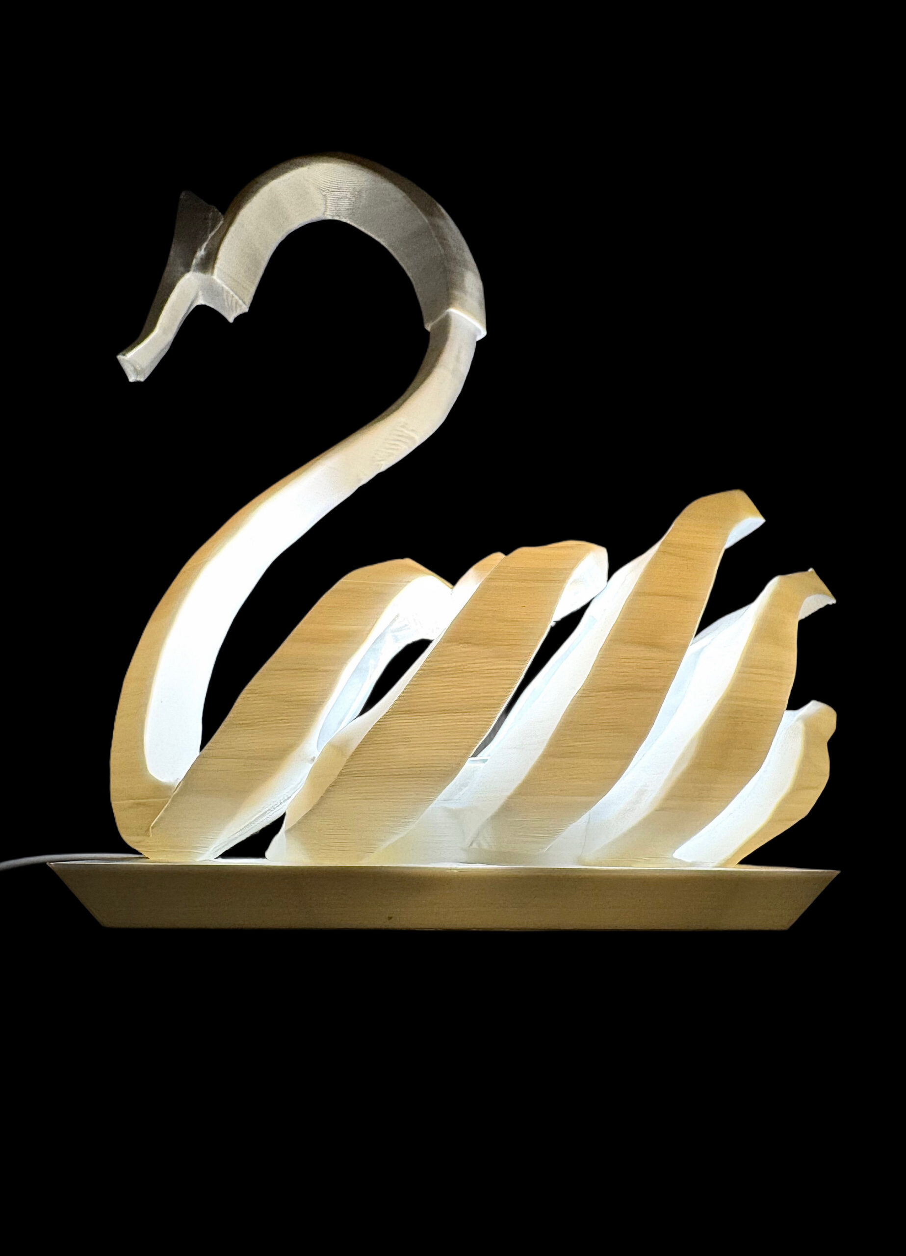 3D Printed Swan Lamp: Elegant LED Ambient Night Light - Image 3