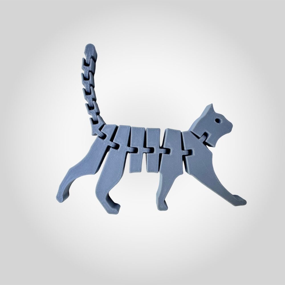 Printnests3d_ 3D Printed Articulated Flexi Cat Keychain