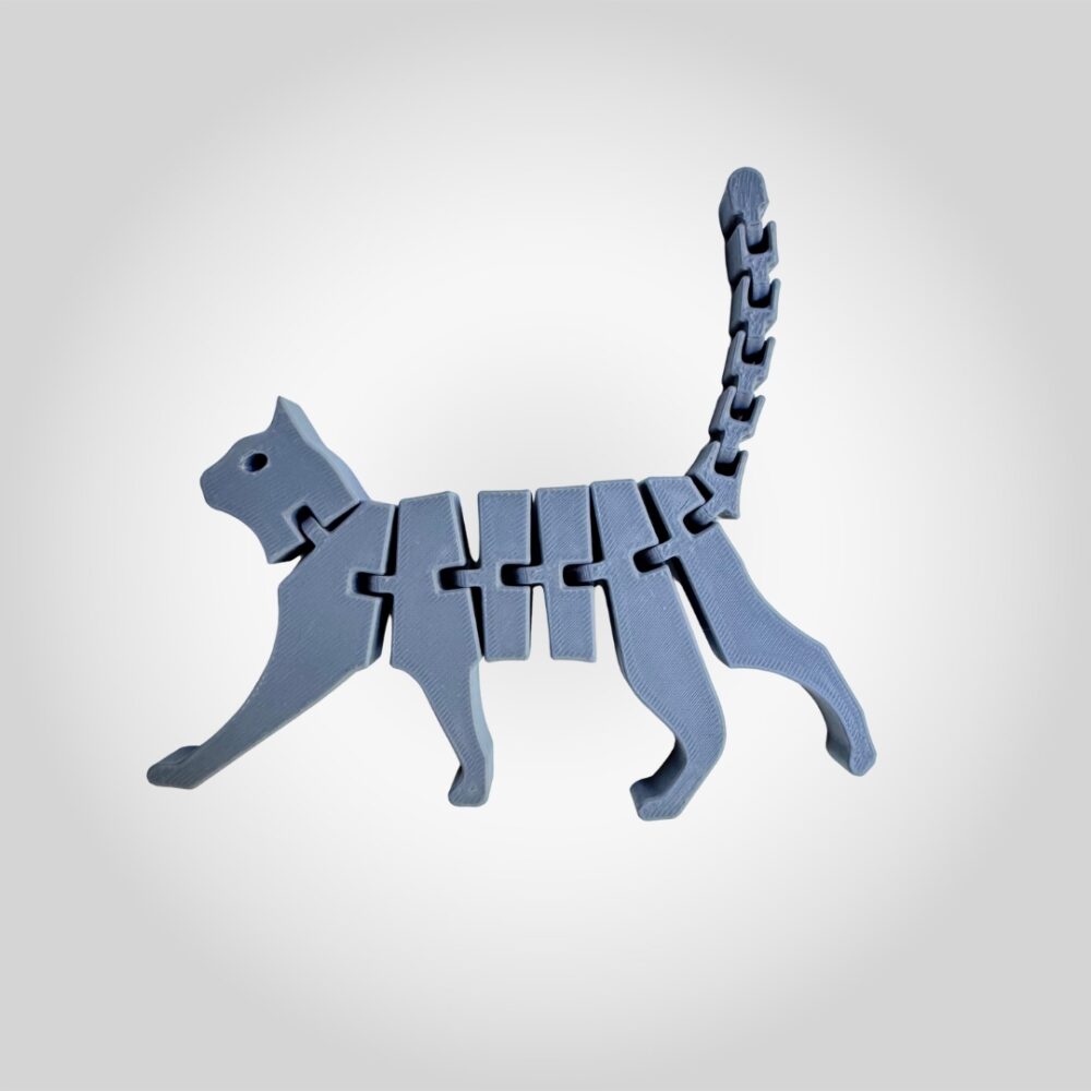 Printnests3d_ 3D Printed Articulated Flexi Cat Keychain
