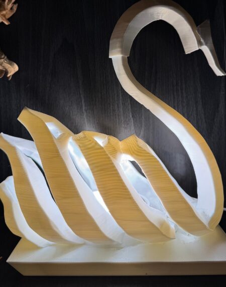 Printnests3d_3D Printed Swan Lamp
