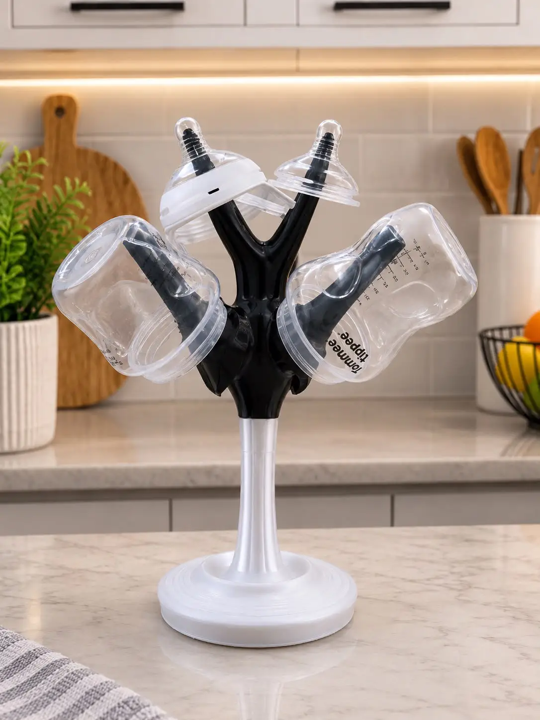 Premium 3D Printed Bottle Drying Rack UK for drying baby bottles, glasses and kitchen accessories