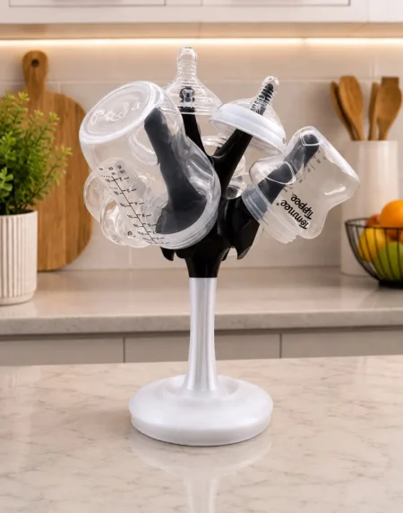 Premium 3D Printed Bottle Drying Rack UK for drying baby bottles, glasses and kitchen accessories