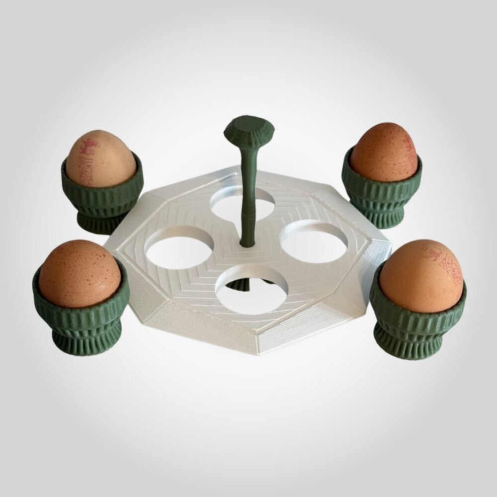 3D Printed Egg Holder – Modern Kitchen Counter Accessory - Print Nests 3D