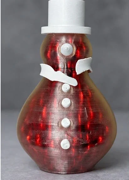 3d Prionted Snow Man Red