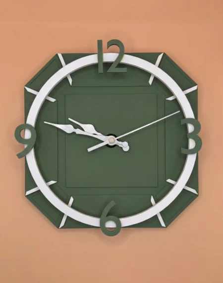 3D Printed Wall Clock UK modern geometric silent wall clock