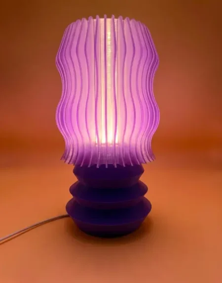 3D Printed Lamp UK modern ambient night lamp with wooden base