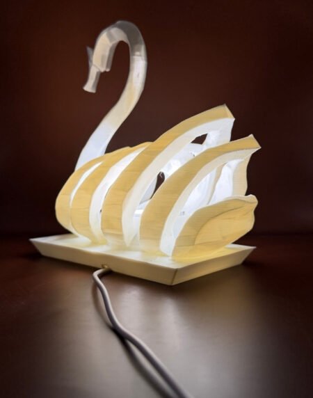 3D Printed Swan Lamp UK with elegant swan design and warm ambient LED lighting for modern home décor