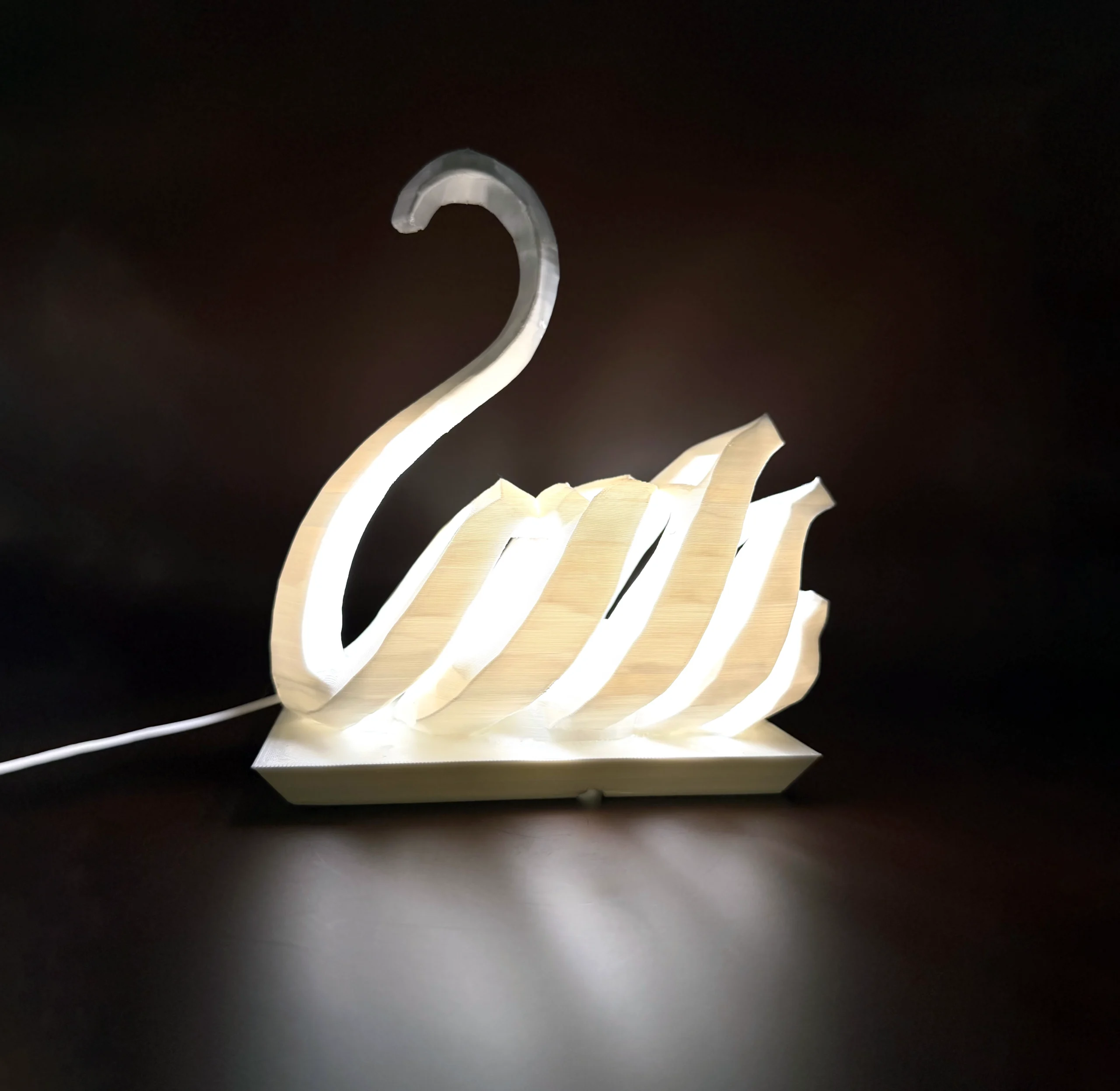 Printnests3d_3D Printed Swan Lamp UK