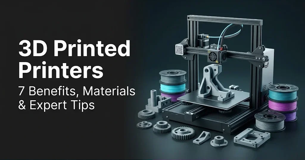 3D Printed Printers manufacturing custom mechanical parts and replacement components